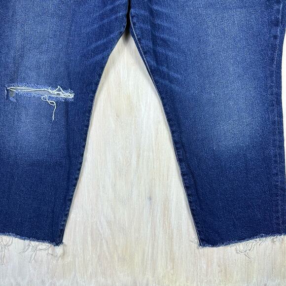 Torrid Feel The Fit Button Fly High Rise Distressed Frayed Denim Jeans Plus 22S - Picture 5 of 16